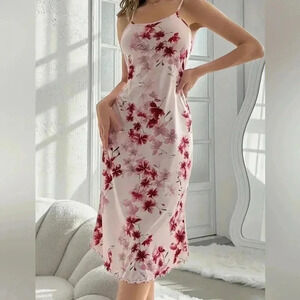 Floral Backless Slip Nightdress - Size 4